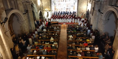 El Orfeón, en un concierto en Olite.